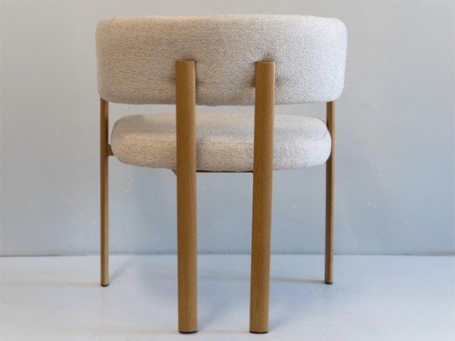 Silla de comedor Finlandia tapizada con estructura metálica