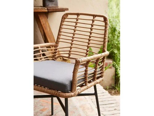 Set de exterior Croacia mesa de comedor 6 sillas con almohadon