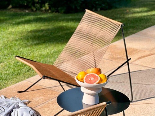 Set de exterior Cuba XL individual con mesa auxiliar