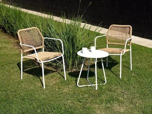 Set de exterior Florida individual con mesa auxiliar