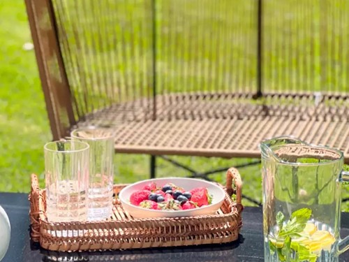 Set de exterior Gervasoni completo con mesa auxiliar