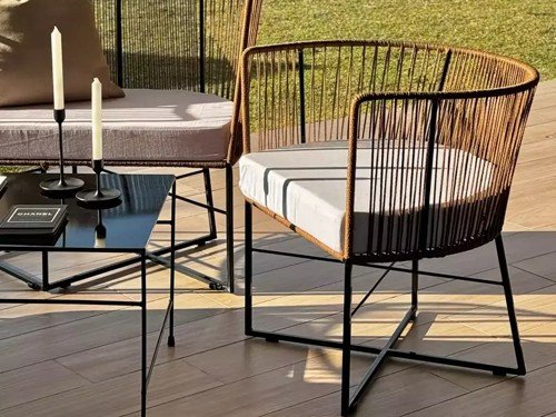 Set de exterior Gervasoni completo con mesa y almohadones