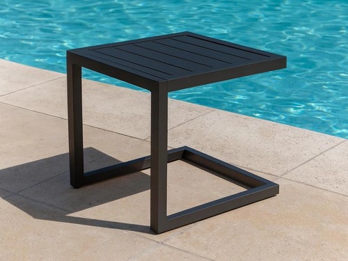 Set de reposeras creta en aluminio para exterior con mesa de arrime