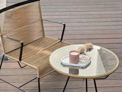 Set de exterior Rio individual con mesa auxiliar