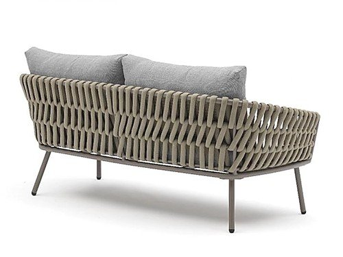 Set de exterior Thaiti en aluminio y lona náutica con mesa ratona