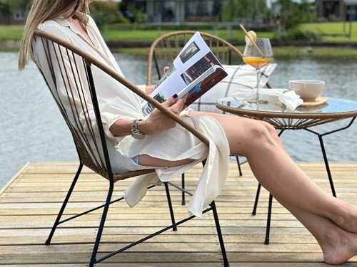 Set de exterior Venecia individual con mesa auxiliar