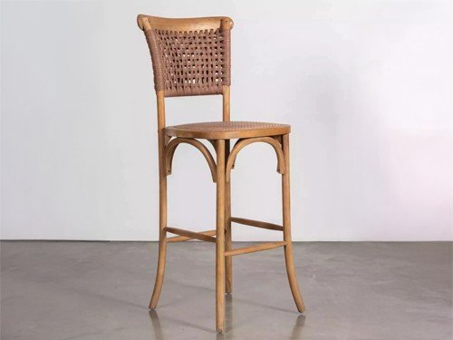 Banqueta Bariloche de madera con respaldo alto diseño moderno