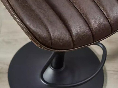 Banqueta regulable Berna tapizada en eco cuero moderna