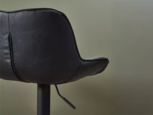 Banqueta regulable Berna tapizada en eco cuero moderna