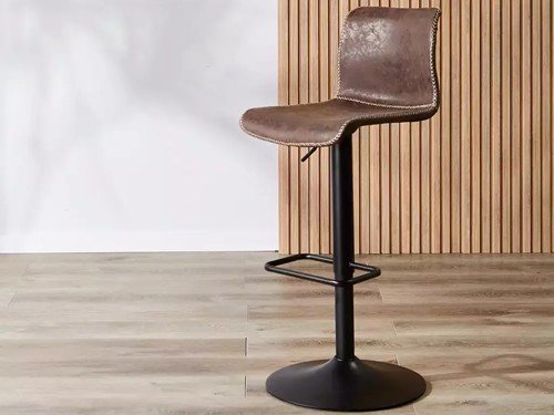 Banqueta regulable España tapizada en eco cuero moderna