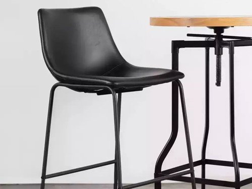 Banqueta Kingstone tapizada en eco cuero moderna y elegante