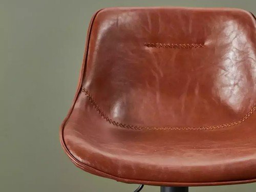 Banqueta regulable Split tapizada en eco cuero moderna