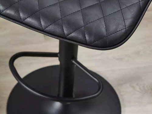 Banqueta regulable Zurich tapizada en eco cuero moderna