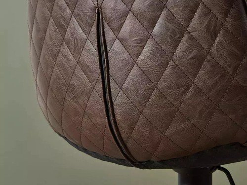 Banqueta regulable Zurich tapizada en eco cuero moderna