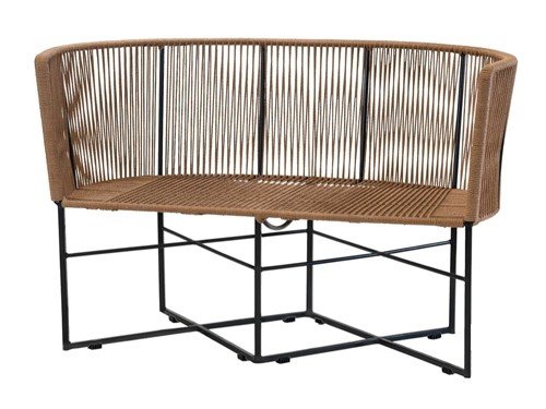 Sillón doble de exterior Gervasoni en metal y soga náutica