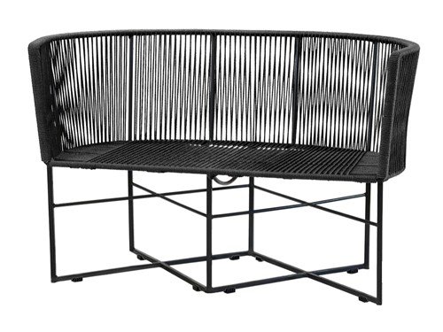 Sillón doble de exterior Gervasoni en metal y soga náutica