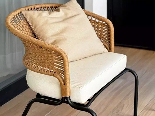 Sillón de exterior Formentera inidividual en metal con lona náutica