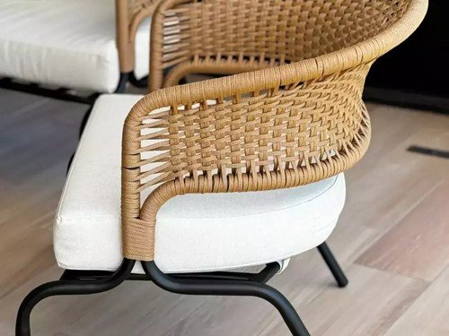 Sillón de exterior Formentera inidividual en metal con lona náutica