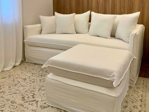 Sillón Provenza 3 cuerpos en tussor con fundas desmontables