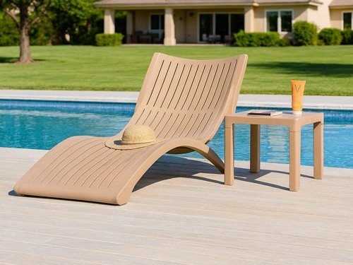 Reposera Marea de plástico inyectado resistente al exterior