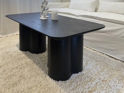 Mesa ratona Duna de madera para interior con diseño moderno