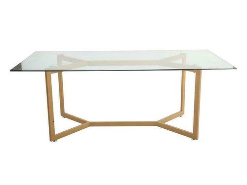 Mesa de comedor Crista vidrio templado base de madera