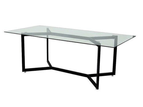 Mesa de comedor Crista vidrio templado base de madera