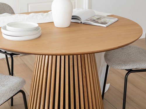 Mesa de comedor Milano tapa de madera base madera