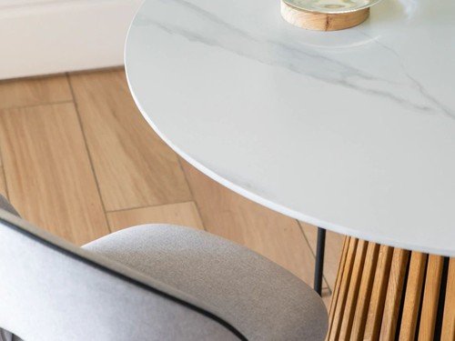 Mesa de comedor Milano tapa de Neolith base madera