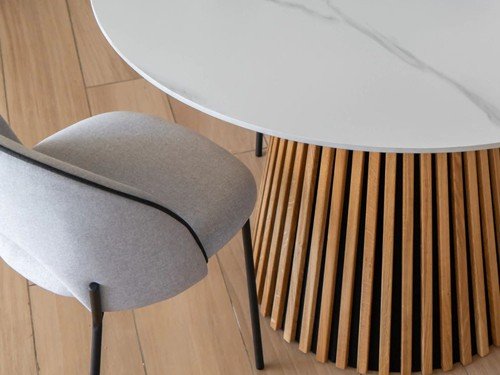 Mesa de comedor Milano tapa de Neolith base madera