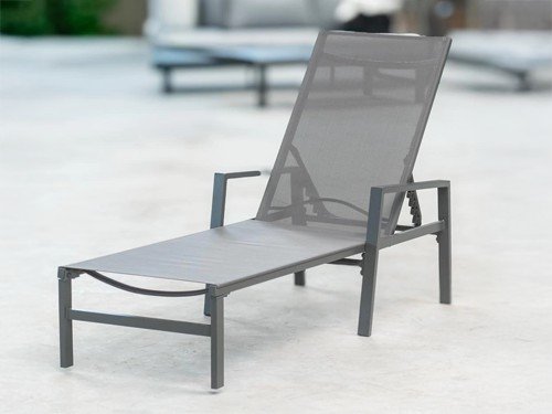 Reposera de aluminio Aveline reclinable con powder coating