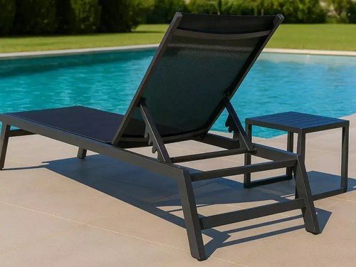 Reposera de aluminio Creta reclinable con pintura powder coating