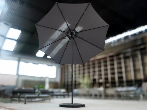 Sombrilla Aruba de aluminio y textileno con base incluida