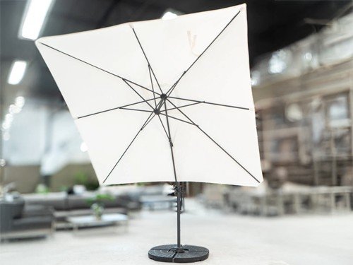 Sombrilla Barbados de aluminio y textileno 360º con base incluida