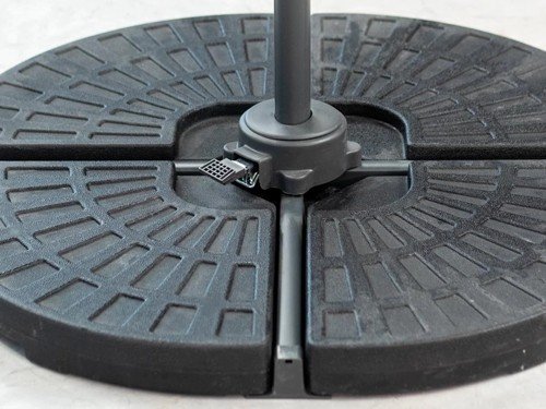 Sombrilla Barbados de aluminio y textileno 360º con base incluida