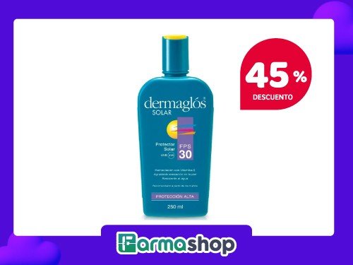 DERMAGLOS EMULSIÓN RESISTENTE AL AGUA FPS 30 X 250 ml