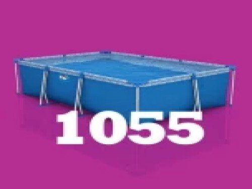 Pileta de lona Pelopincho modelo 1055 estructura metal 3x2x0.75 mts