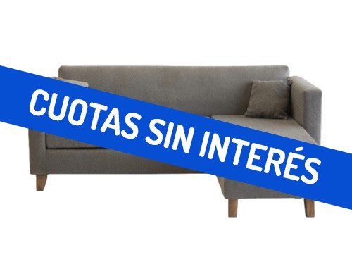 Sillón Esquinero Munich 3 Cuerpos Chenille Gris Claro