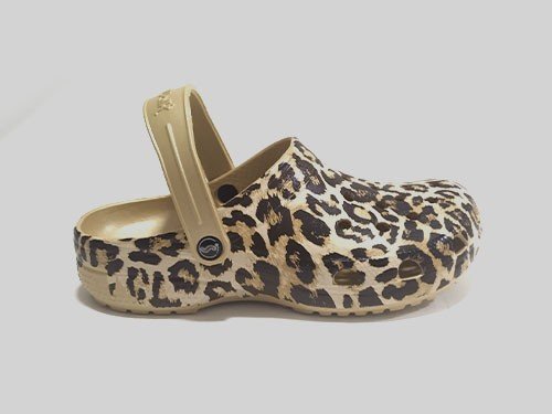 Zueco gomón de mujer, ultraliviano, animal print, SEAWALK