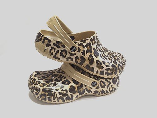 Zueco gomón de mujer, ultraliviano, animal print, SEAWALK