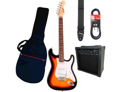 Pack Guitarra electrica Leonard con ampli funda accesorios cuotas
