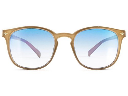 Xenote Milky Brown Lente Suave Espejada Azul Degrade