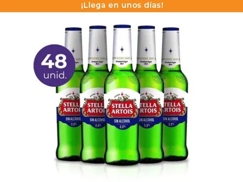 Pack: 48 Stella Artois Lager Sin Alcohol 330ml
