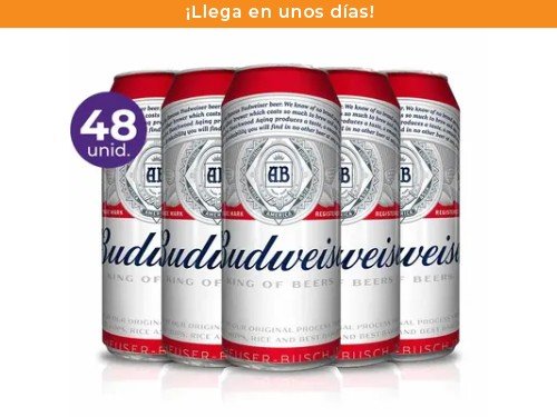 Pack: 48 Budweiser 473ml