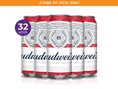 Pack: 32 Budweiser 710ml