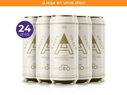 Pack: 24 Andes Origen Rubia Oro 473ml