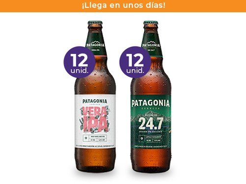 Pack: 24 Cervezas Patagonia IPA 730ml (Vera IPA - 24.7)