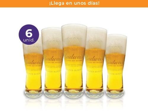 Pack: 6 Vasos Budweiser 391ml