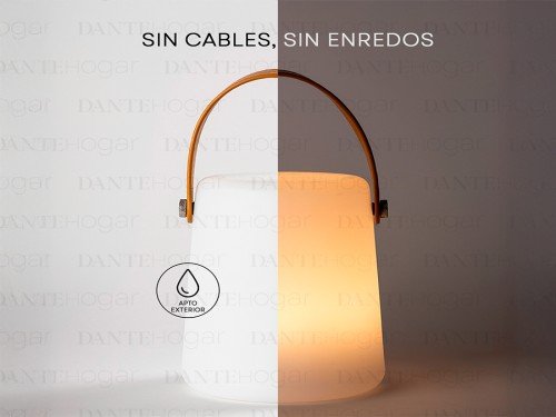 Lámpara inalámbrica tipo farol Apto exterior USB Dante hogar