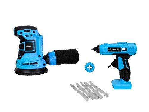 Kit Creativo GAMMALijadora Orbital+Pistola Encoladora+Cargador+Batería